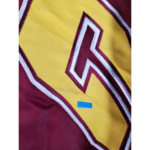 Vtg Colosseum USC Satin Bomber Insulated Varsity Jacket Mens 2XL Red Yellow Logo - Picture 7 of 16